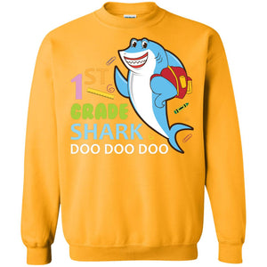 1st Grade Shark Doo Doo Doo Back To School T-shirtG180 Gildan Crewneck Pullover Sweatshirt 8 oz.
