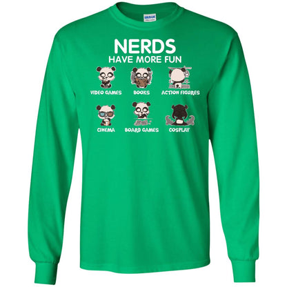Nerds Have More Fun Video Games Books Action Figures Shirts Irish Green