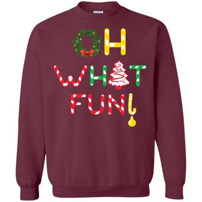 Christmas T-shirt Oh What Fun Maroon