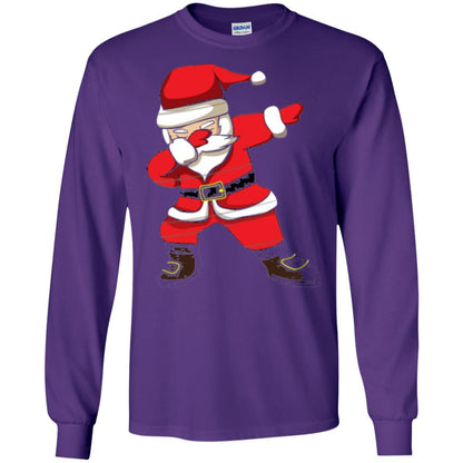 Christmas T-shirt Dabbing Santa Christmas T-shirt Purple