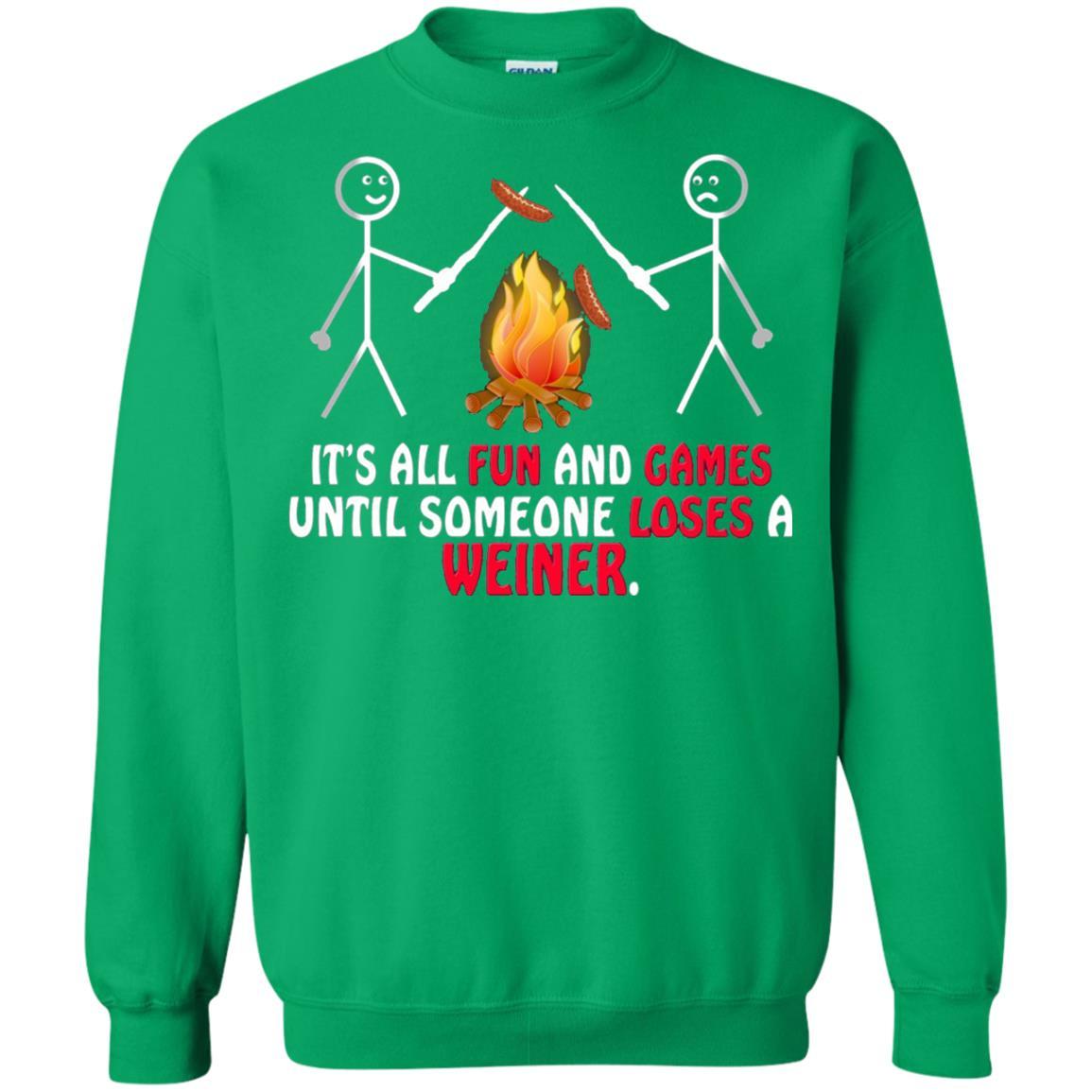Camper T-shirt It's All Fun And Games Irish Green