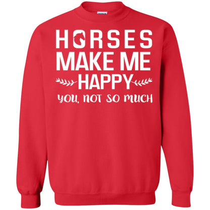 Horse Lover T-shirt Horses Make Me Happy You Not So Much Red