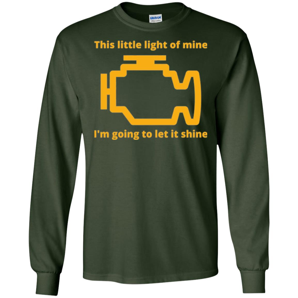 This Little Light Of Mine - Check Engine Light T-shirt Forest Green