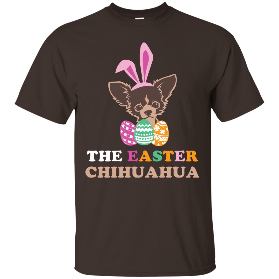 The Easter Chihuahua Easter Gift Shirt For Dog Lover Dark Chocolate