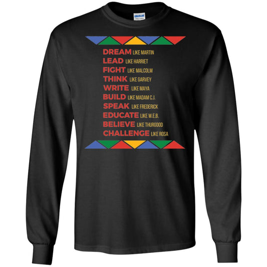 Black History African American Heroes T-shirt Black