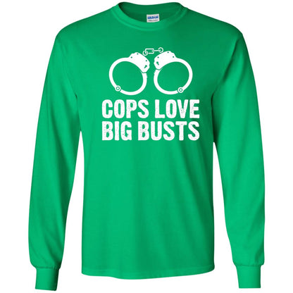 Cops Love Big Busts Usa Police Shirt Irish Green