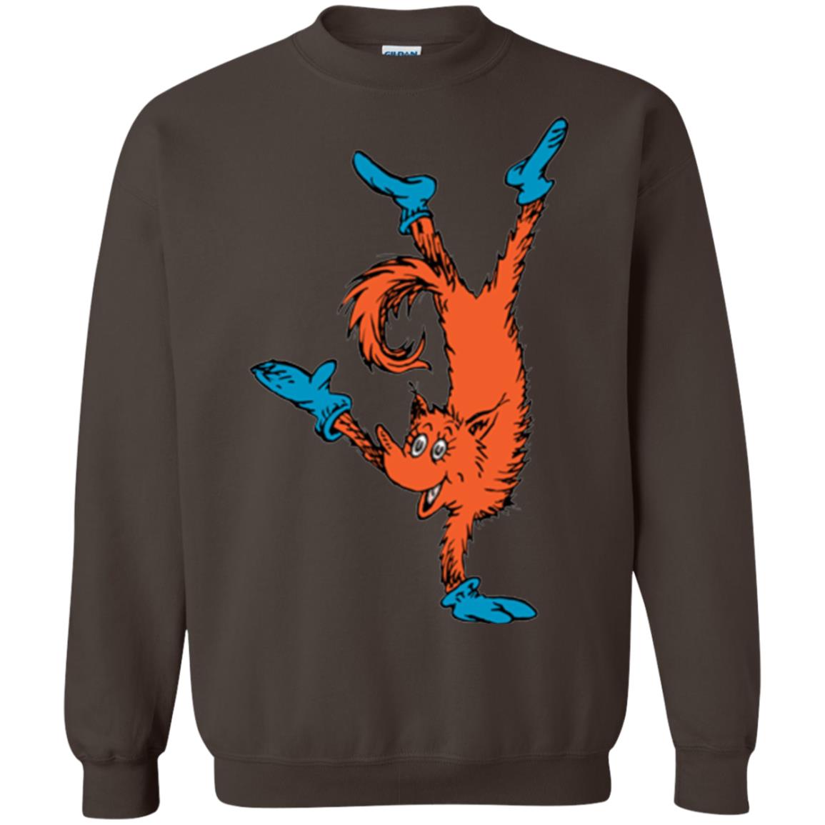 Dr. Seuss Fox In Socks Handstand Book Lover T-shirt Dark Chocolate