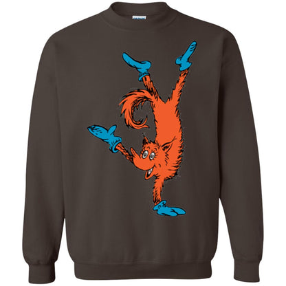 Dr. Seuss Fox In Socks Handstand Book Lover T-shirt Dark Chocolate