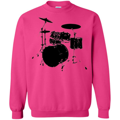 Drum Lovers T-shirt Drum Kit Stencil Print Heliconia