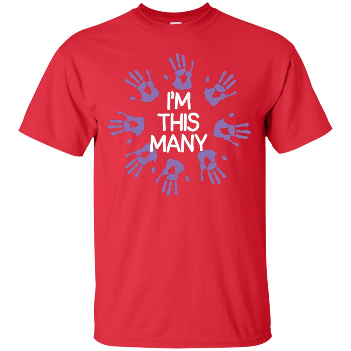 I_m This Many 40th Birthday Shirt Red