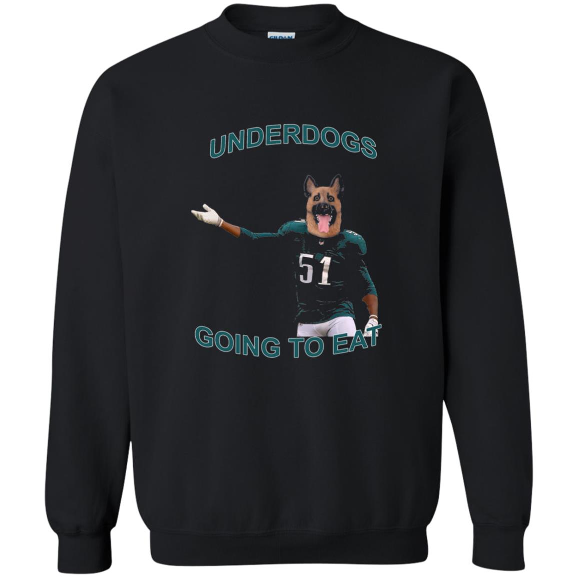Football T-shirt Underdogs Going To Eat Black