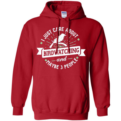 Birdwatching T-shirt I Just Care About Birdwatching Red