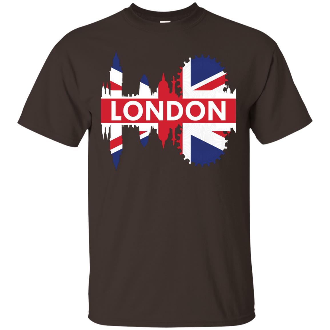 Flag Of United Kingdom London Gift Shirt For Britain Dark Chocolate