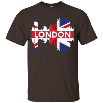 Flag Of United Kingdom London Gift Shirt For Britain Dark Chocolate