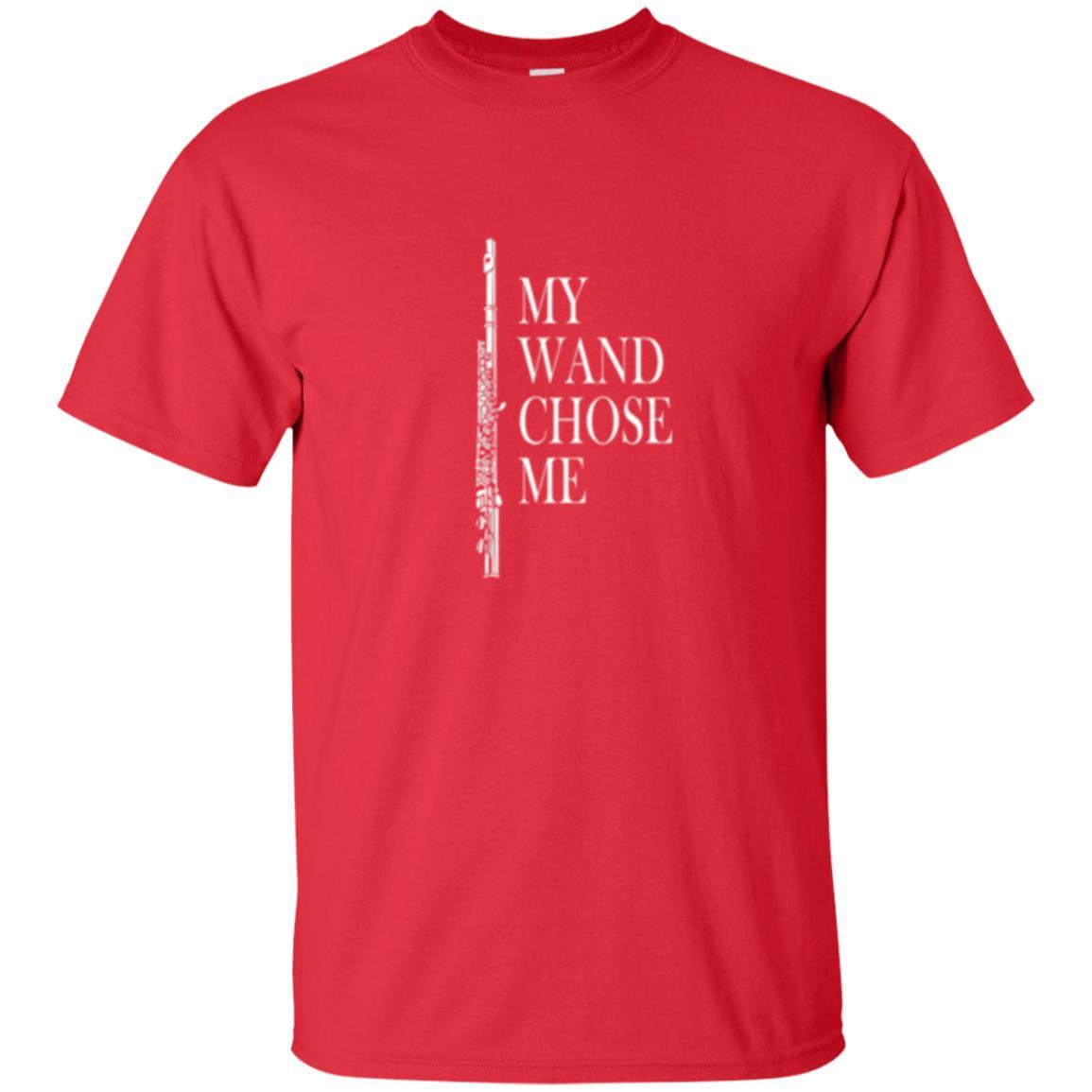 Flute Lover T-shirt My Wand Chose Me Red