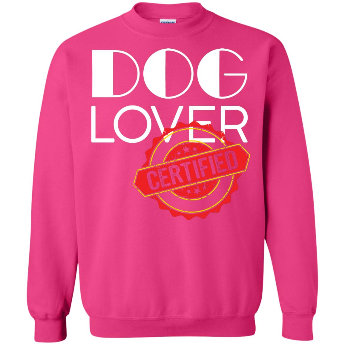 Dog Lover T-shirt Certified Heliconia