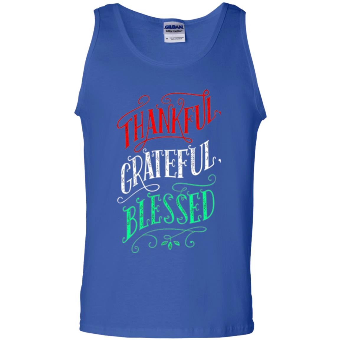 New Year T-shirt Grateful Thankful Blessed Royal