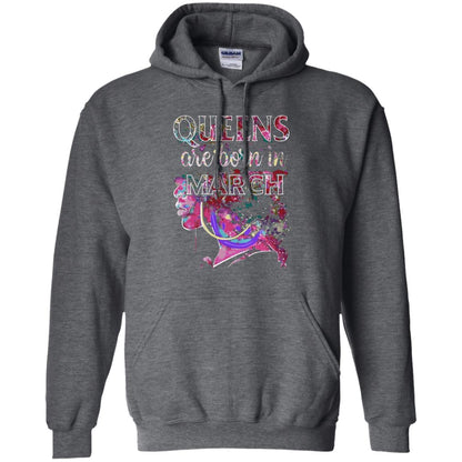 Birthday T-shirt Queens Are Born In March Dark Heather
