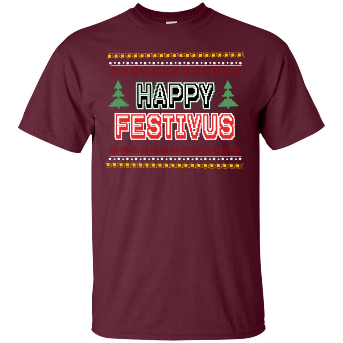 Happy Festivus X-mas Gift Shirt Maroon