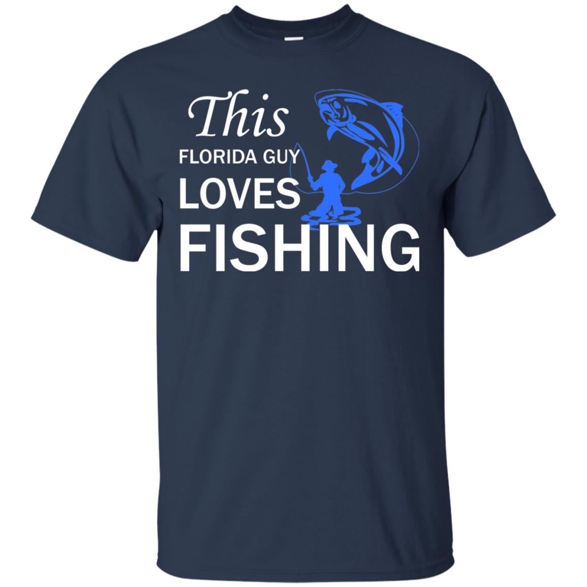 This Florida Guy Love Fishing Fisherman T-shirt Navy