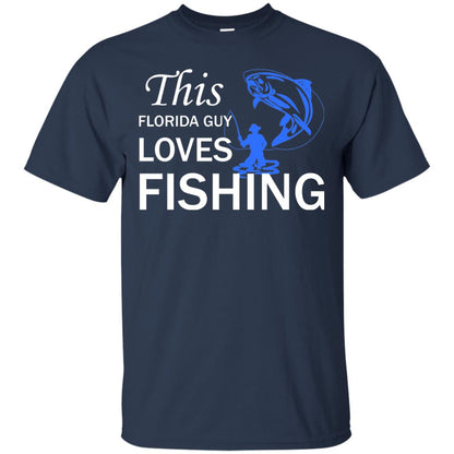 This Florida Guy Love Fishing Fisherman T-shirt Navy