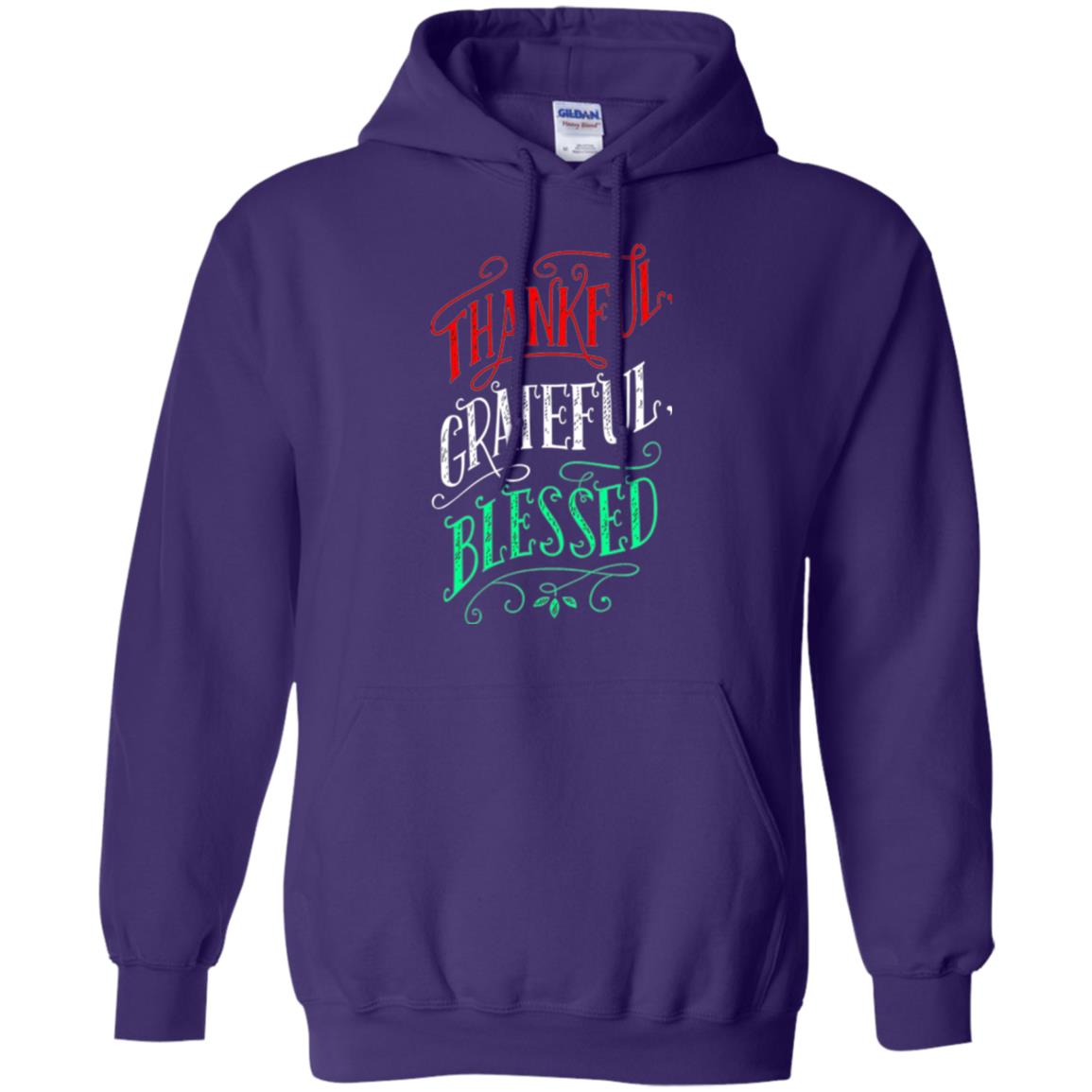 New Year T-shirt Grateful Thankful Blessed Purple