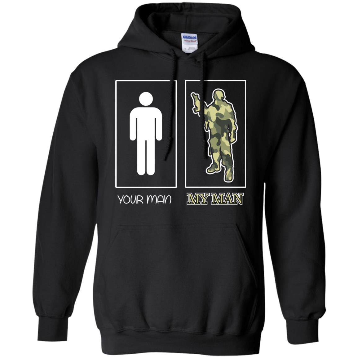 Your Man My Man Military Shirt Black