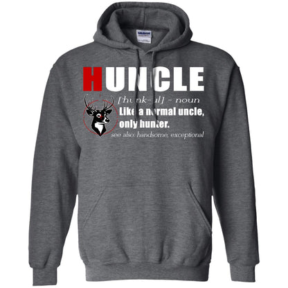 Huncle Definition Like A Normal Uncle Only Hunter Hunting Uncle Gift Shirt For Mens Dark Heather