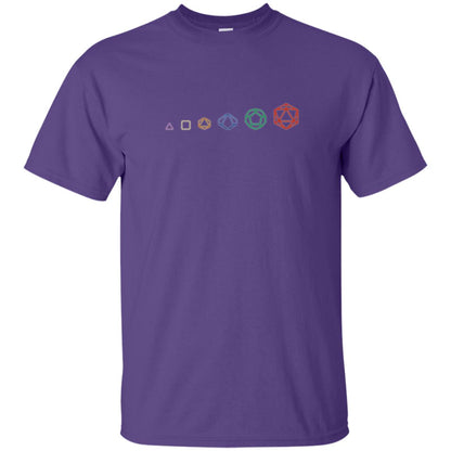 D20 Dice Evolution Role Playing T-shirt Purple