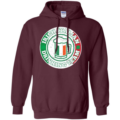 Irish Italian Drinking Team Italy Flag St Patrick_s Day T-shirt Maroon