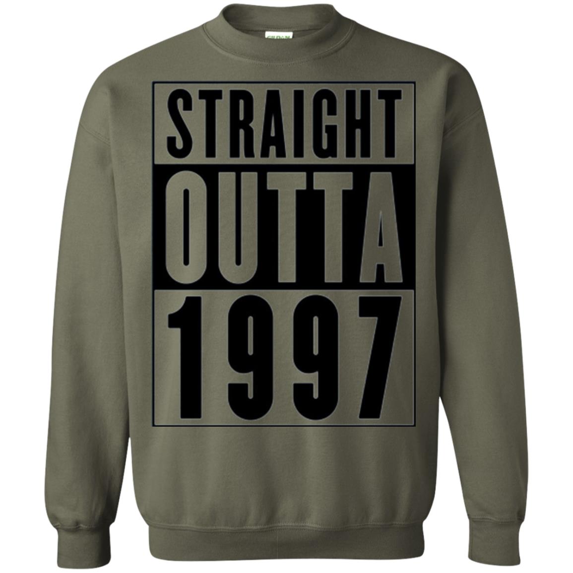 Straight Outta 1997 Cool 21st Birthday T-shirt Military Green