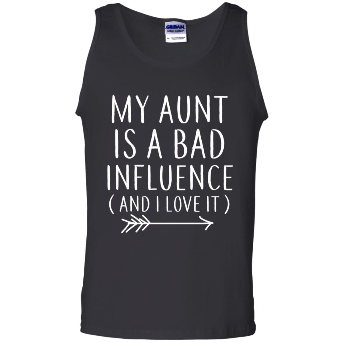 My Aunt Is A Bad Influence And I Love It Nephew Niece Shirt Black