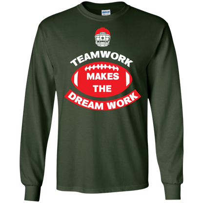 Football T-shirt TeamWork Makes The Dreamwork Forest Green