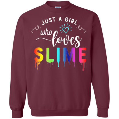 Slime Lover T-shirt Just A Girl Who Loves Slime Maroon