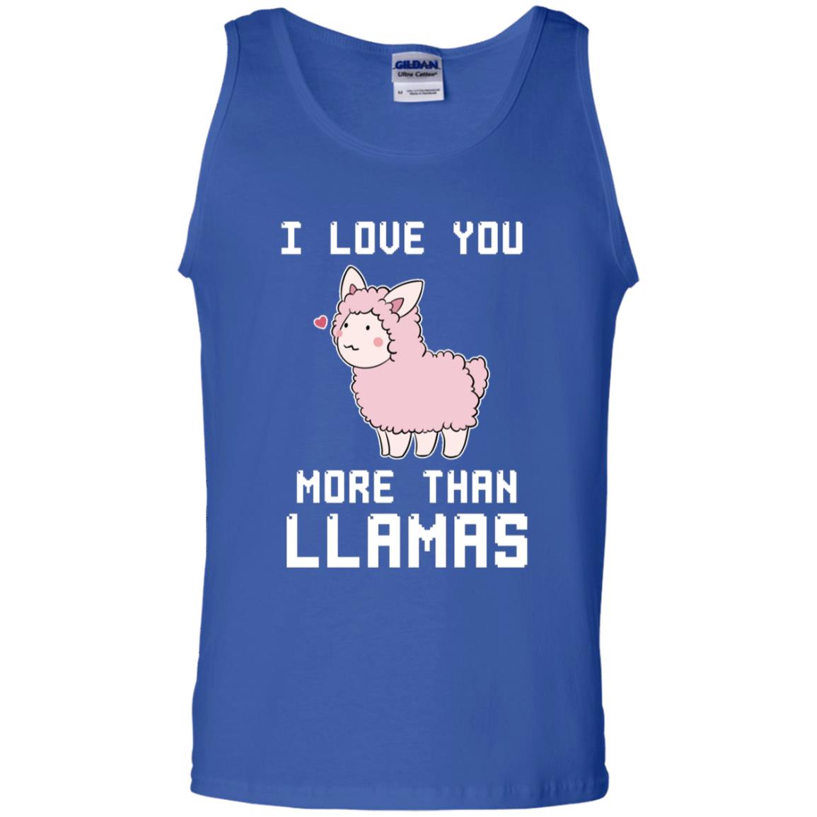 I Love You More Than Llamas Valentines Day Shirt Royal