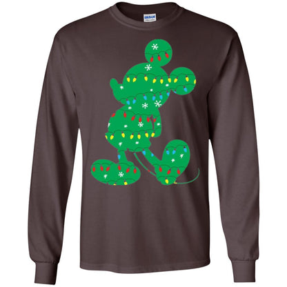 Christmas T-shirt Disney Mickey Mouse Fairy Lights Dark Chocolate