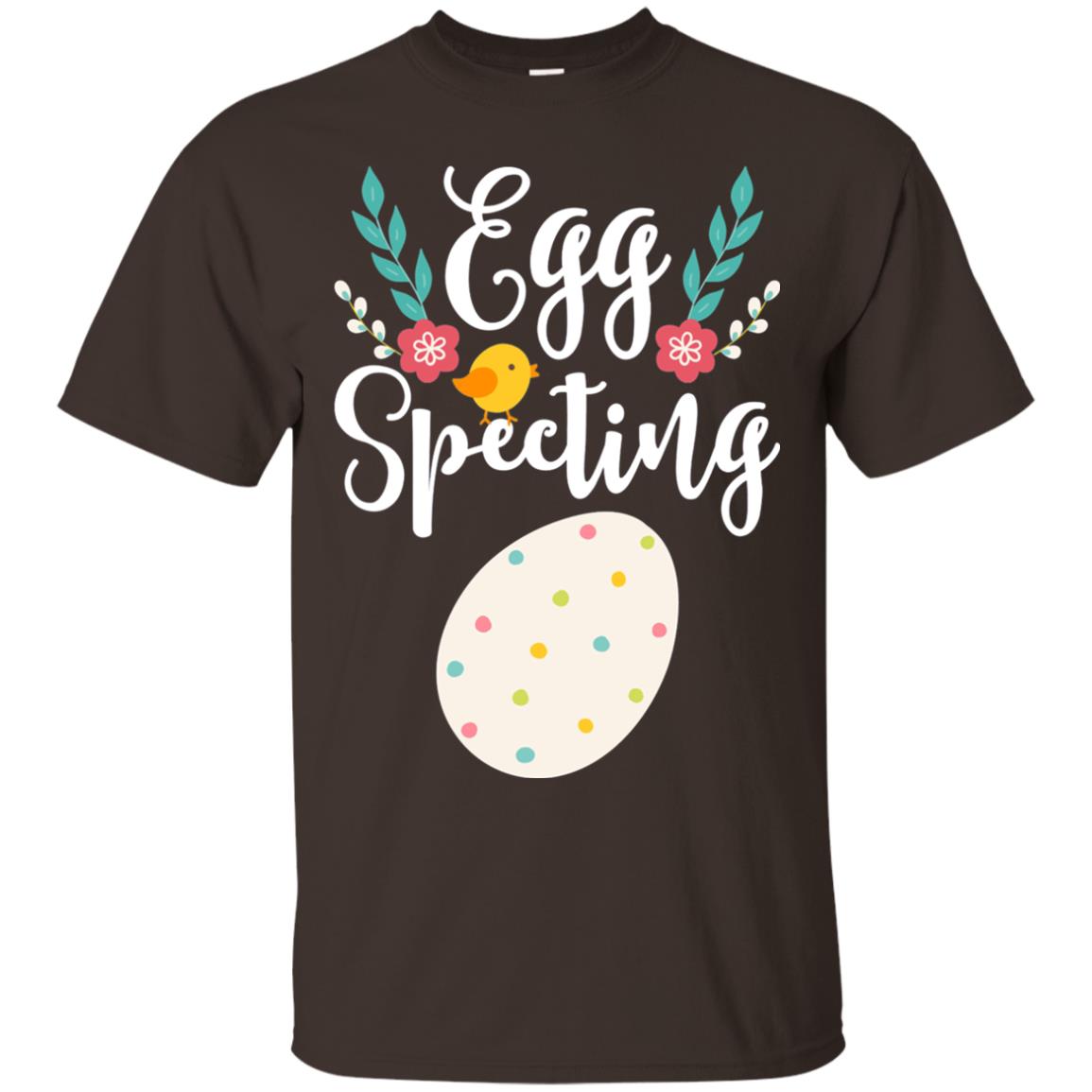 Egg Specting Announcement Pregnant Easter T-shirt Dark Chocolate