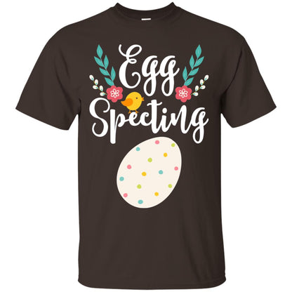 Egg Specting Announcement Pregnant Easter T-shirt Dark Chocolate