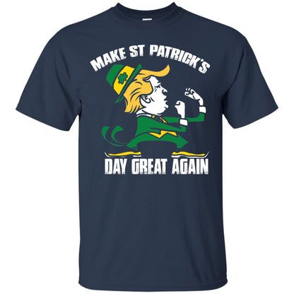 Trump Make St Patricks Day Great Again Funny Trump T-shirt Navy