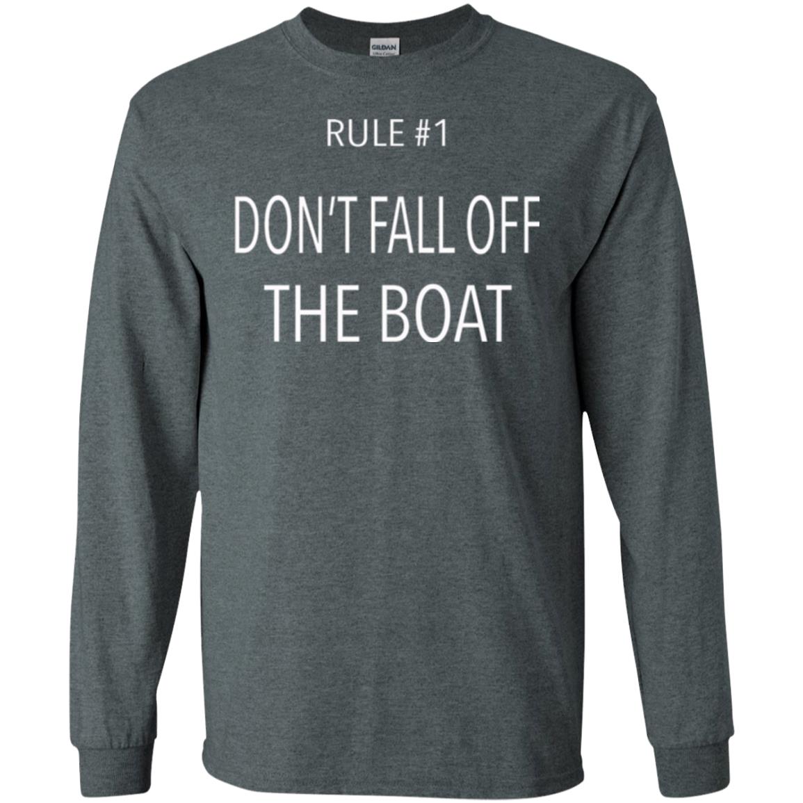 Cruise T-shirt Rule 1 Don_t Fall Off The Boat Dark Heather