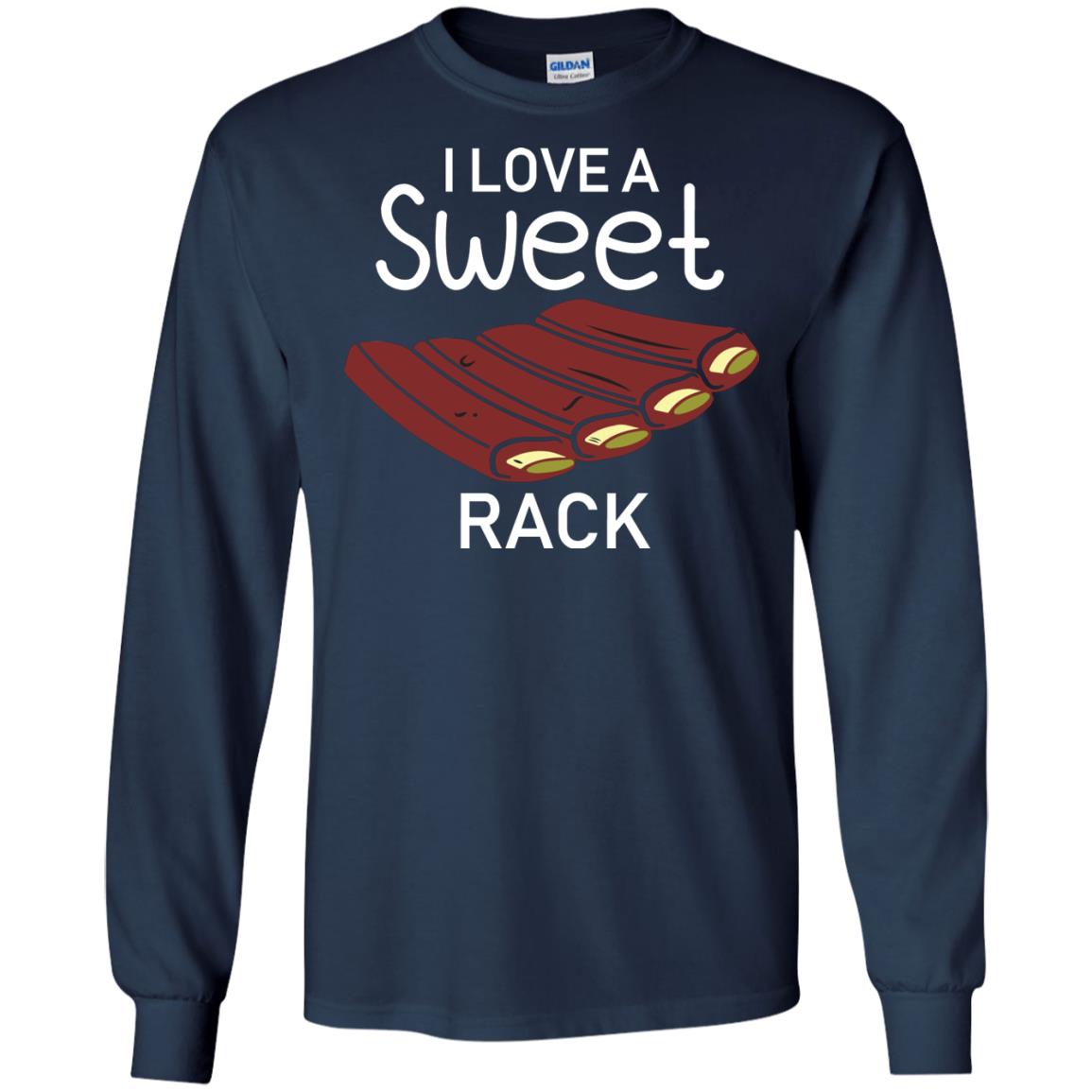I Love A Sweet Rack Bbq Grill Summer Shirt Navy