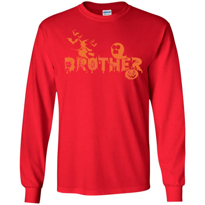 Halloween Pumpkin Brother Family Shirt Red