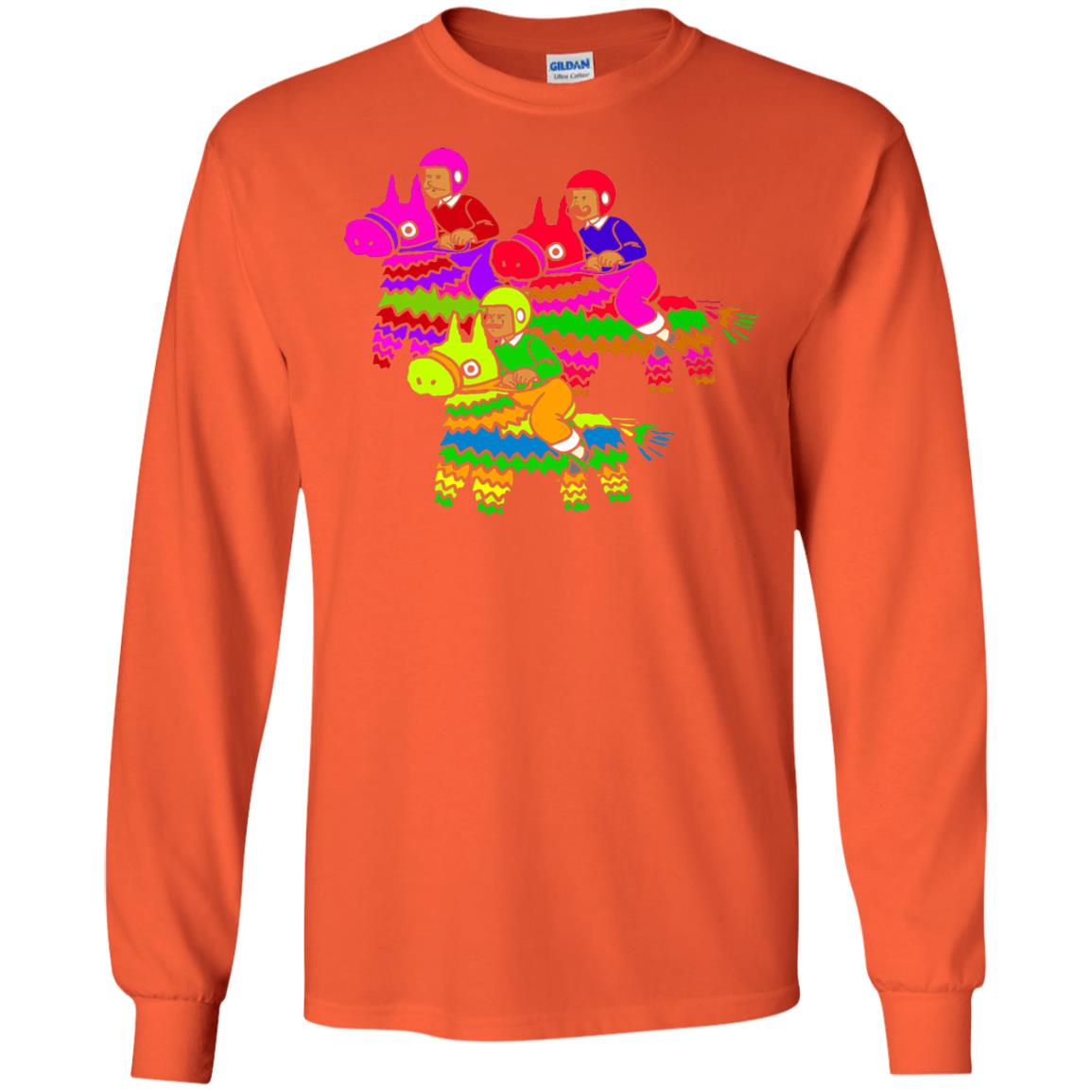 Cinco De Derby Pinata Jockeys Horse Race T-shirt Orange