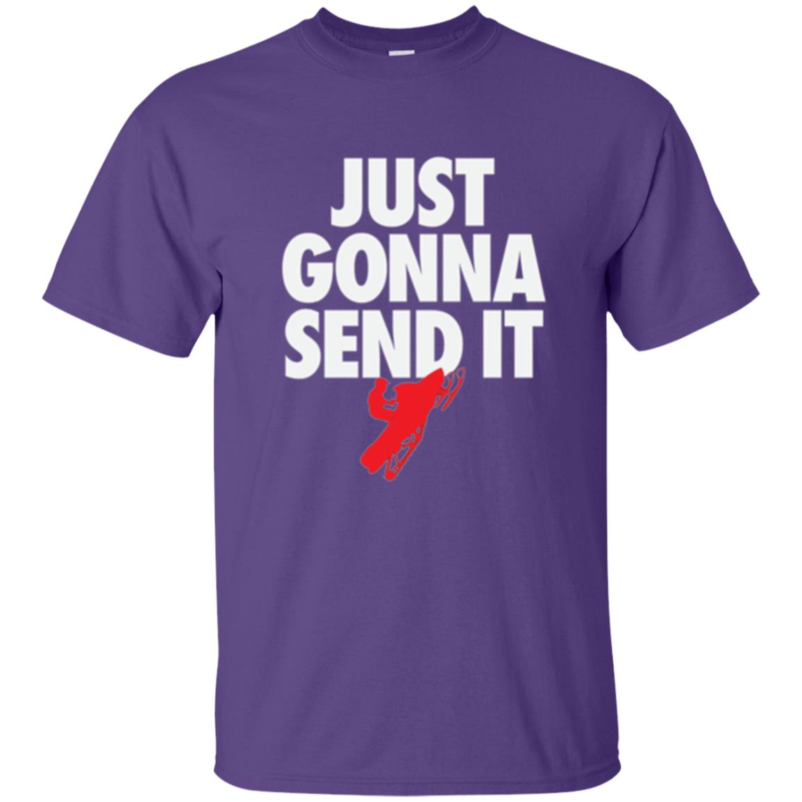 Snowmobile T-shirt Just Gonna Send It T-shirt Purple