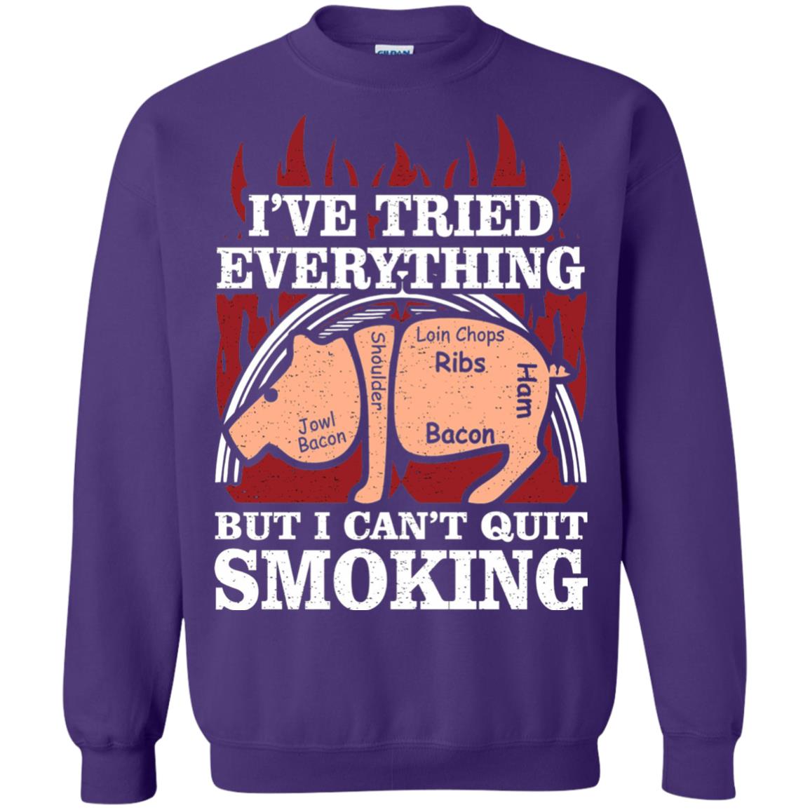 Tried Everything But Cant Quit Smoking Barbecue Shirt Purple