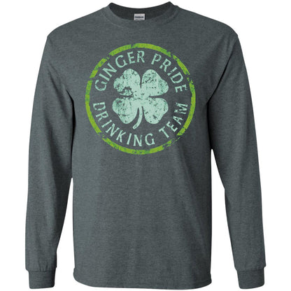 Funny Ginger Pride Drinking Team Irish T-shirt Dark Heather