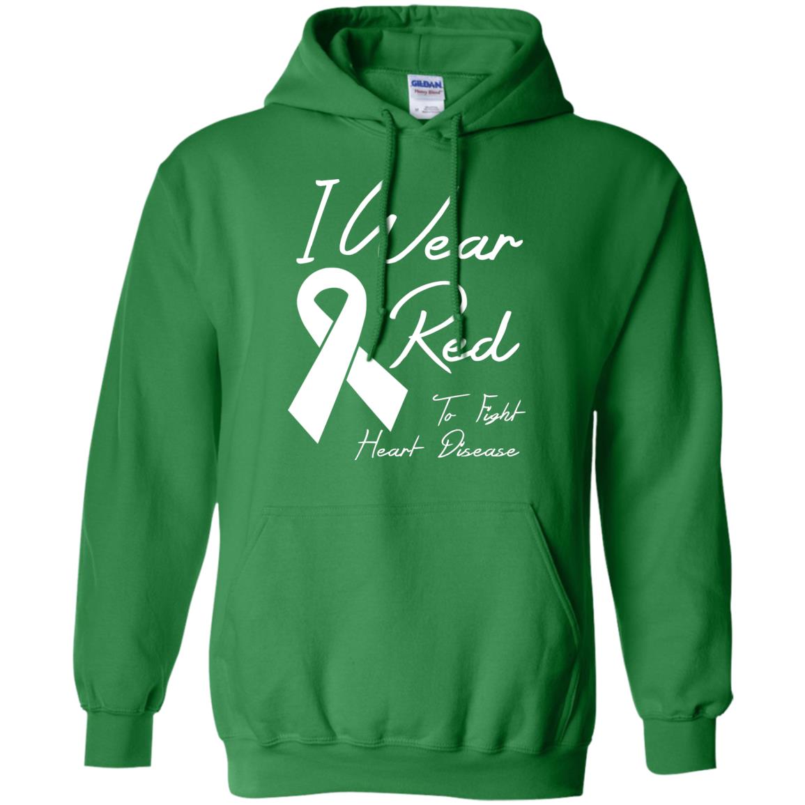 Heart Disease Awareness T-shirt I Wear Red To Fight Heart Disease Irish Green