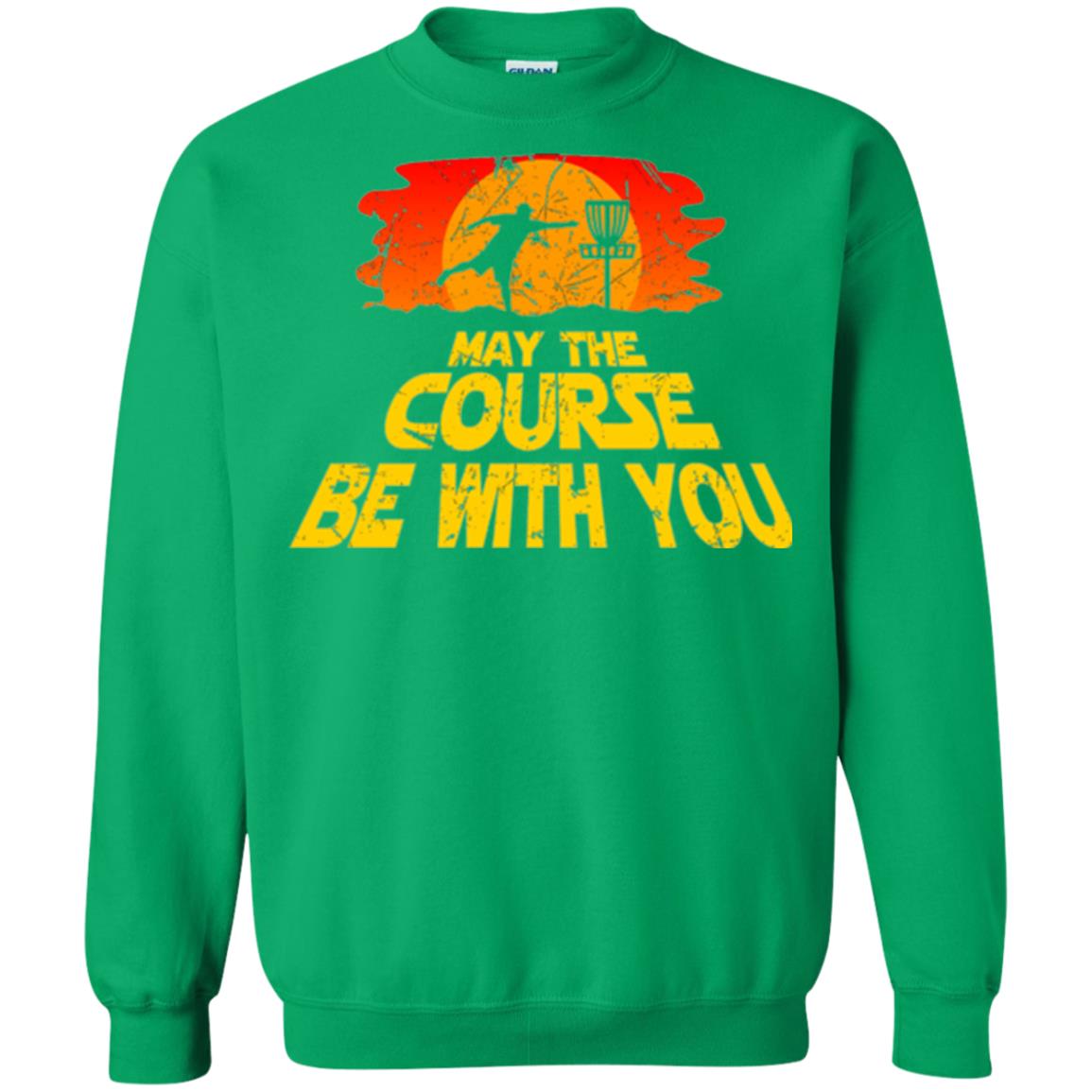 Disc Golf T-shirt May The Course Be With You Irish Green