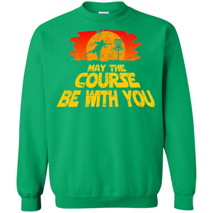 Disc Golf T-shirt May The Course Be With You Irish Green