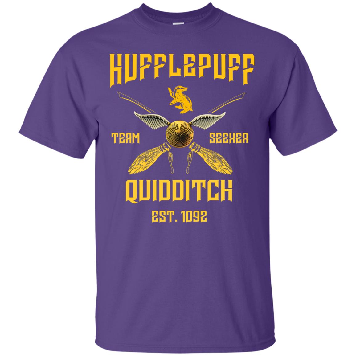 Hufflepuff Quidditch Team Seeker Est 1092 Harry Potter Shirt Purple